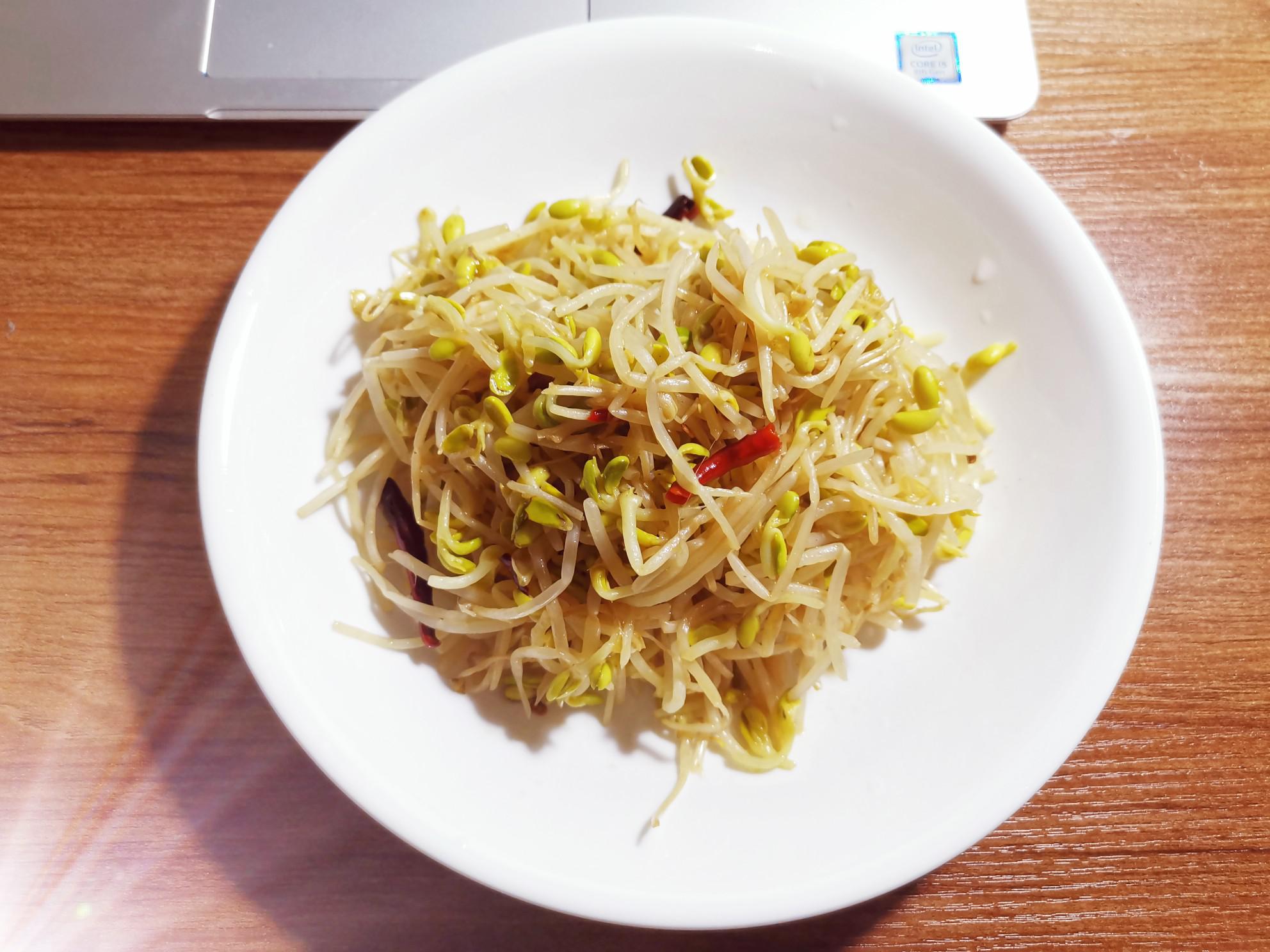 醋溜黃豆芽的做法-家常味炒菜譜