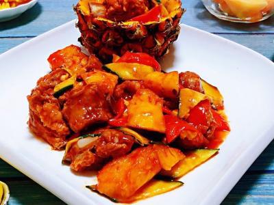 糖醋菠蘿排骨的做法-酸甜味炒菜譜