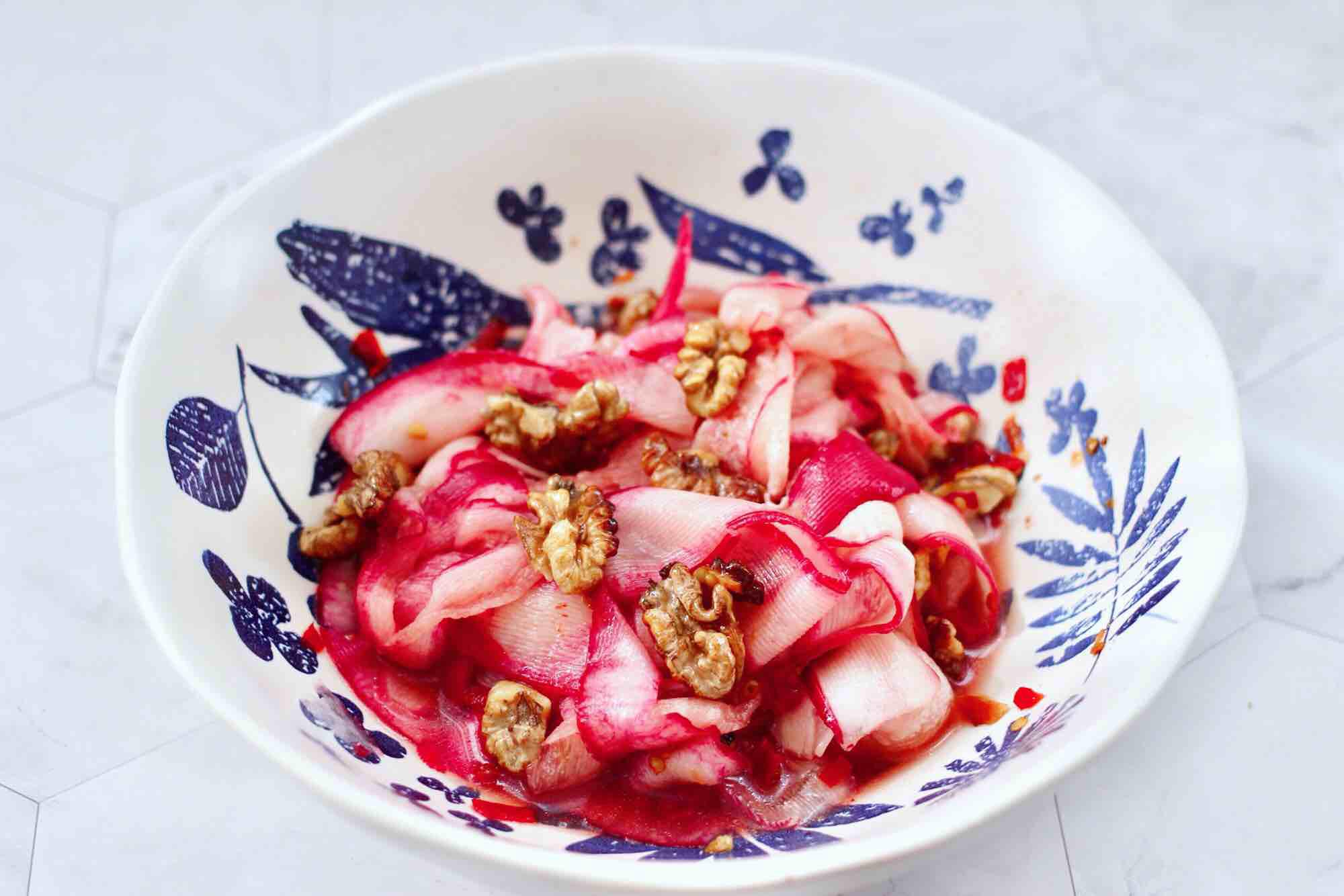 水蘿卜拌核桃仁的做法-酸甜味拌菜譜-易網健康養生網 水蘿卜拌核桃仁的做法-酸甜味拌菜譜