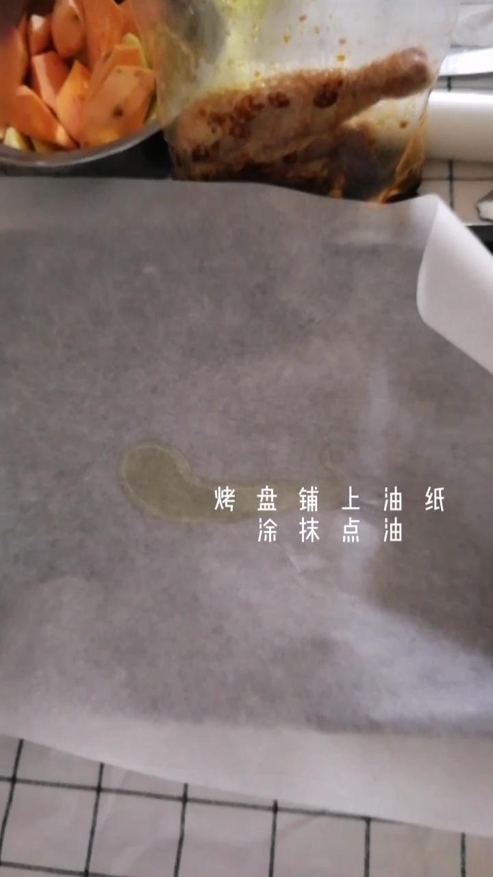 快手烤箱菜集合之烤脆皮雞腿（含薯塊）的做法-家常味烤菜譜