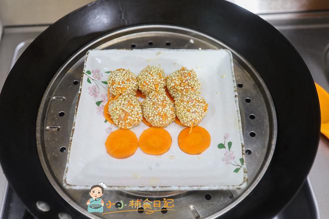 10個(gè)月以上輔食胡蘿卜藜麥肉丸的做法-家常味蒸菜譜