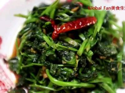 清炒豌豆尖的做法-咸鮮味炒菜譜