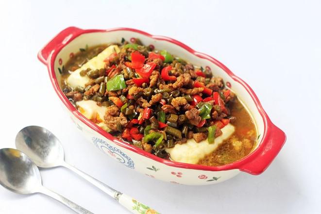 酸豆角肉丁蒸豆腐的做法-酸辣味蒸菜譜-易網健康養生網 酸豆角肉丁蒸豆腐的做法-酸辣味蒸菜譜