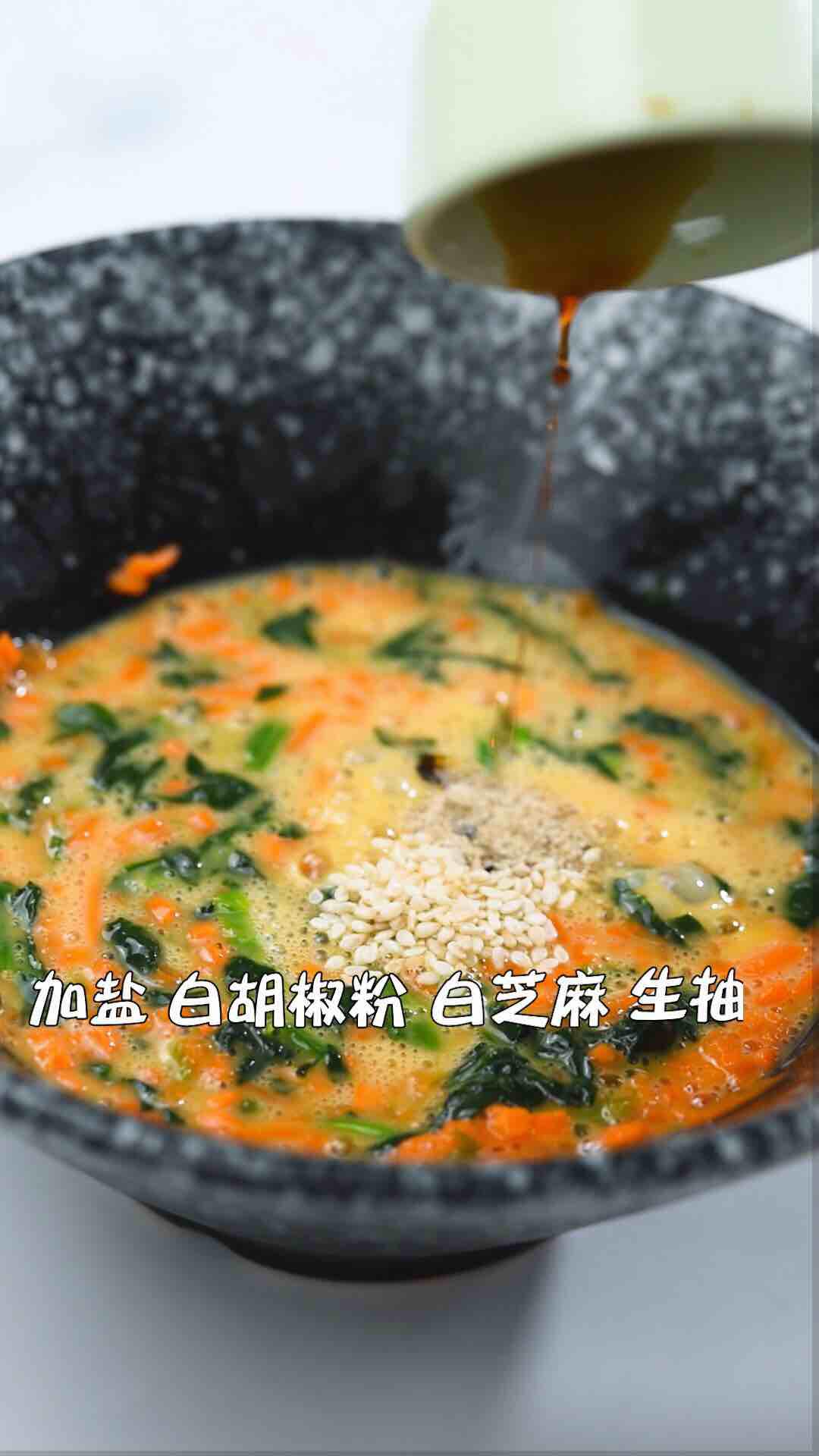 胡蘿卜菠菜蛋餅的做法-咸鮮味煎菜譜-易網健康養生網 胡蘿卜菠菜蛋餅的做法-咸鮮味煎菜譜