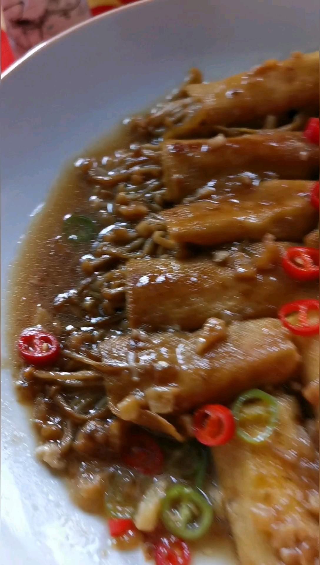 金針菇豆皮卷的做法-家常味燒菜譜