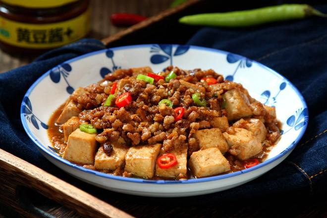 醬香肉末豆腐的做法-咸鮮味炒菜譜