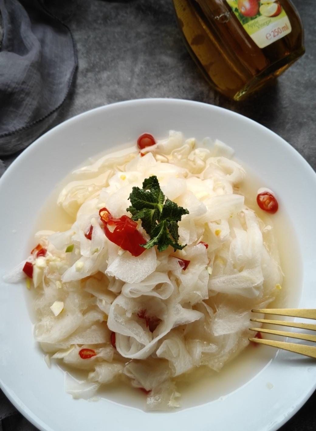 蘋果醋白玉蘿卜的做法-酸辣味拌菜譜