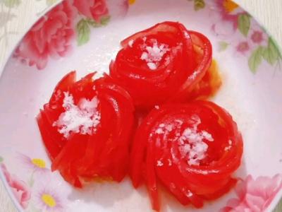 玫瑰花西紅柿的做法-甜味拌菜譜