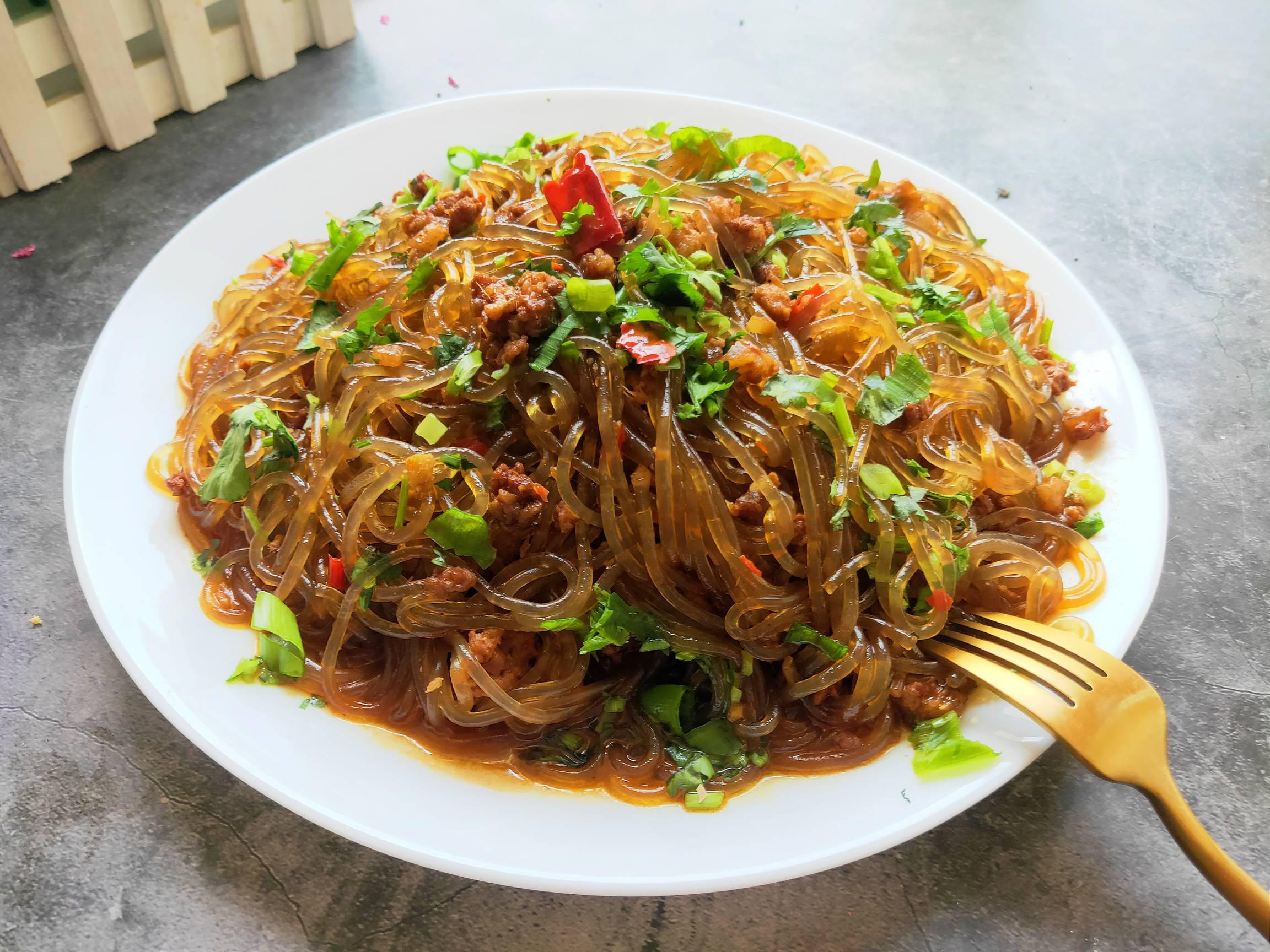 肉沫粉條的做法-咸鮮味炒菜譜