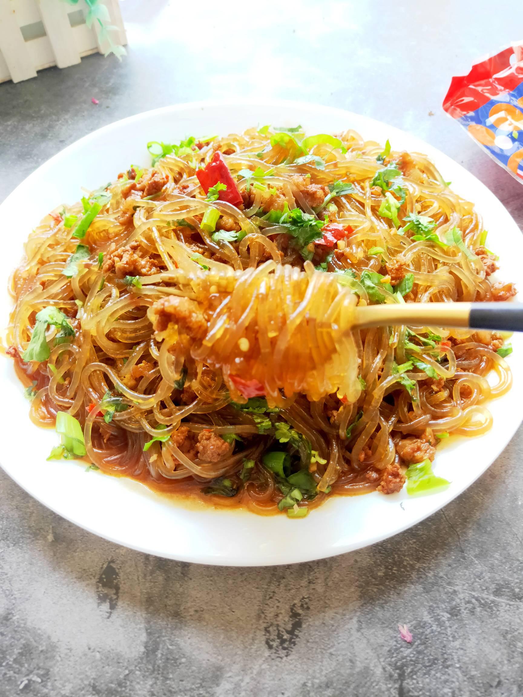 肉沫粉條的做法-咸鮮味炒菜譜