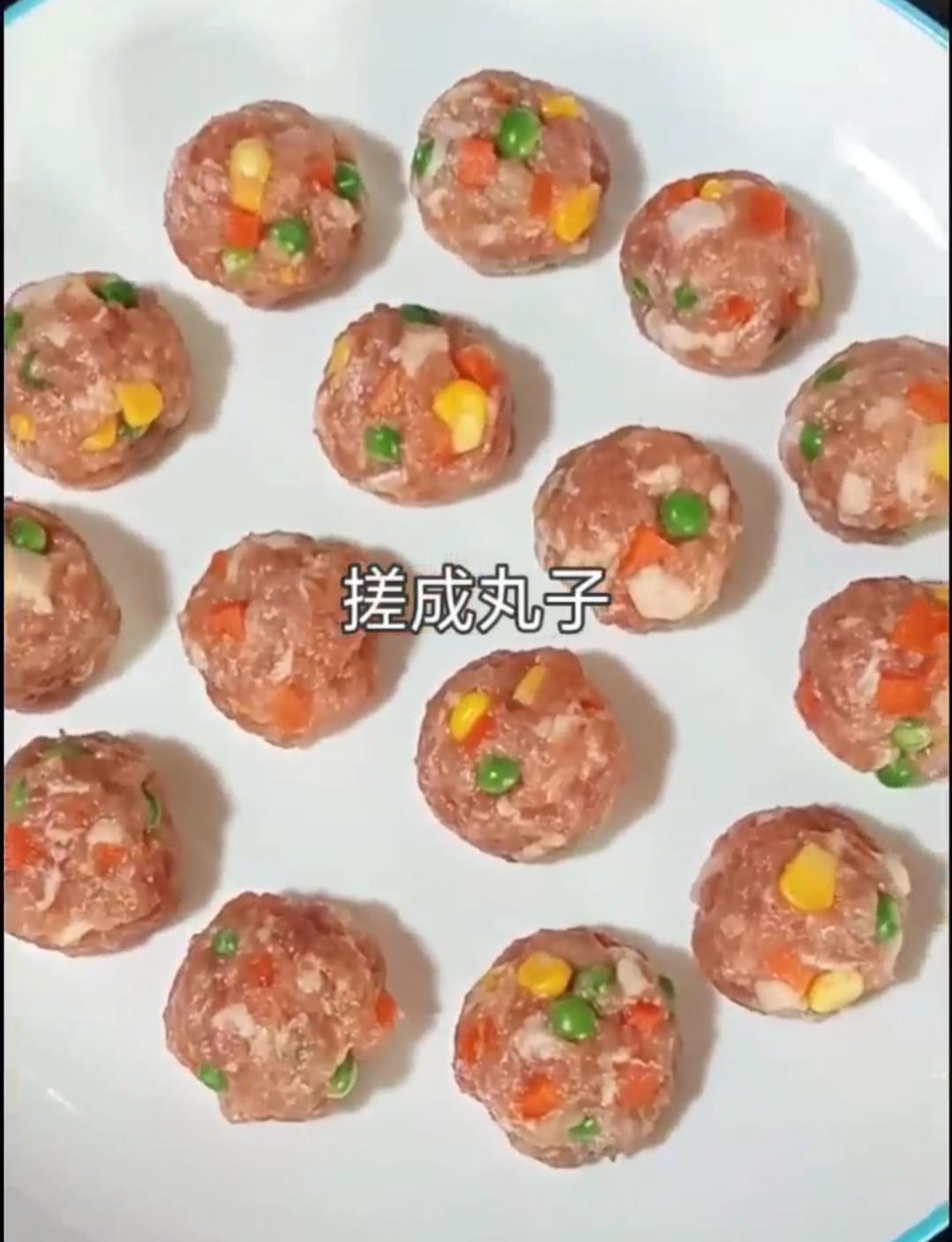 時蔬小丸子的做法-家常味蒸菜譜