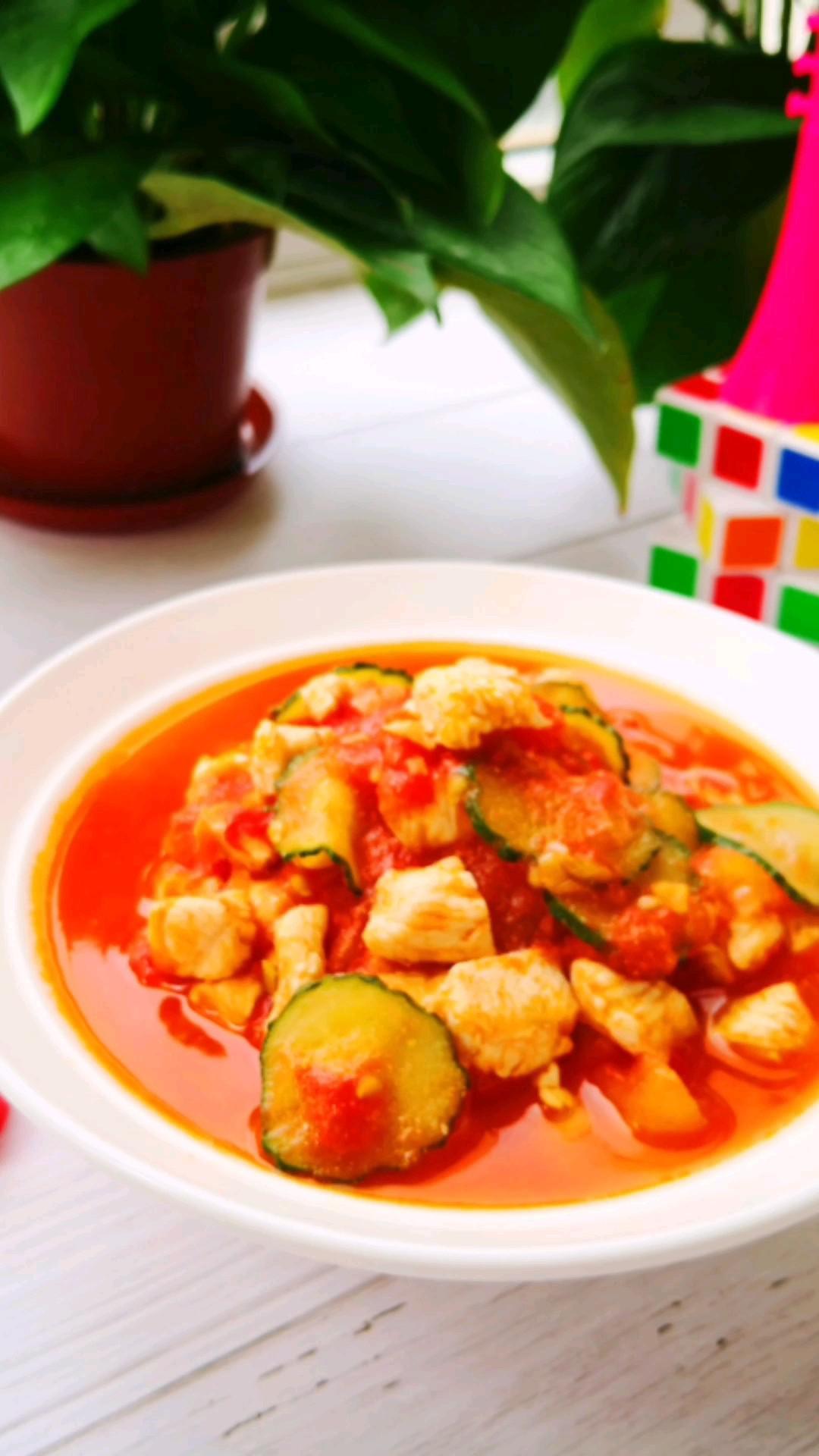 番茄雞丁的做法-酸甜味炒菜譜