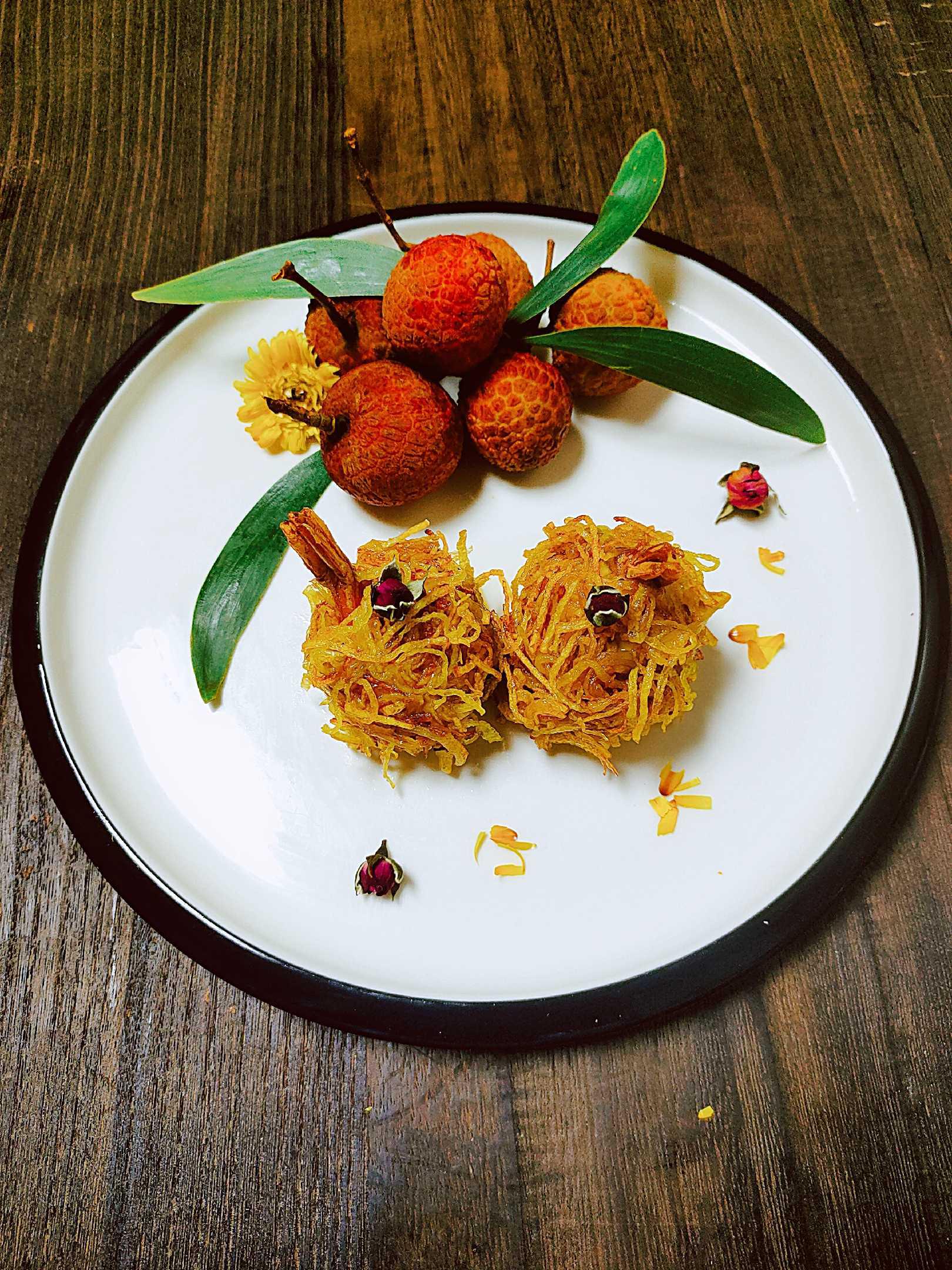 荔枝蝦球的做法-芥末味炸菜譜