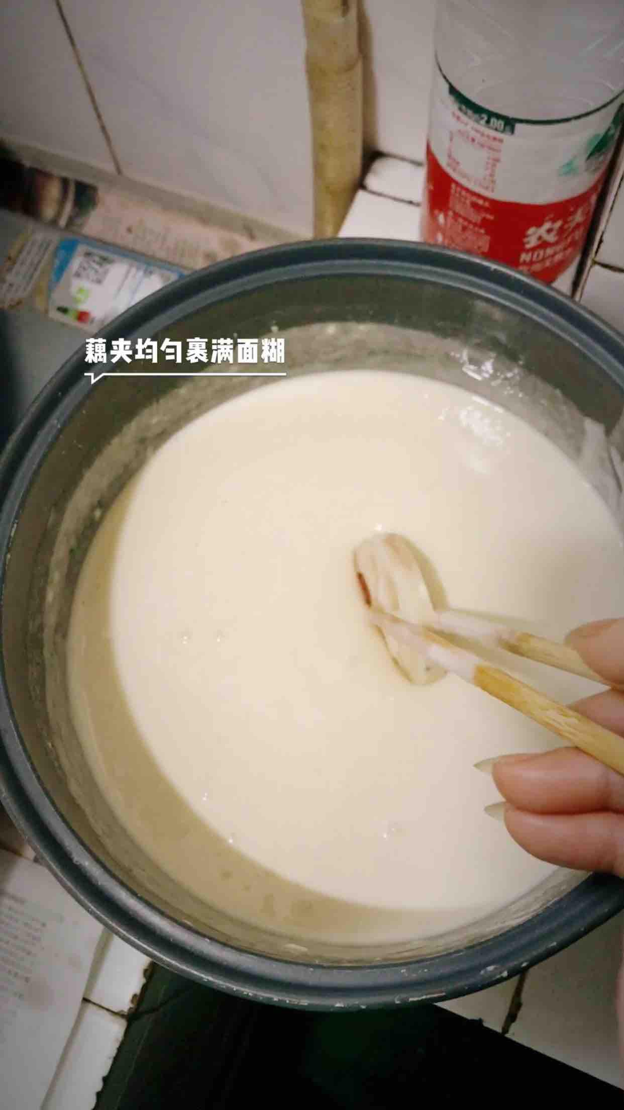 酥炸鮮肉藕盒的做法-家常味炸菜譜