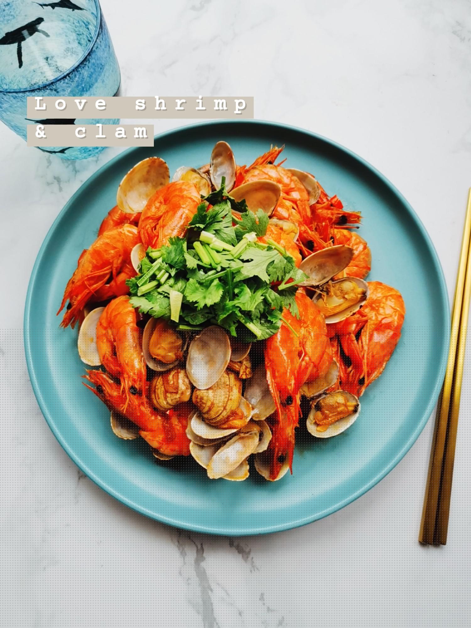 鮮蝦炒花蛤的做法-咸鮮味炒菜譜