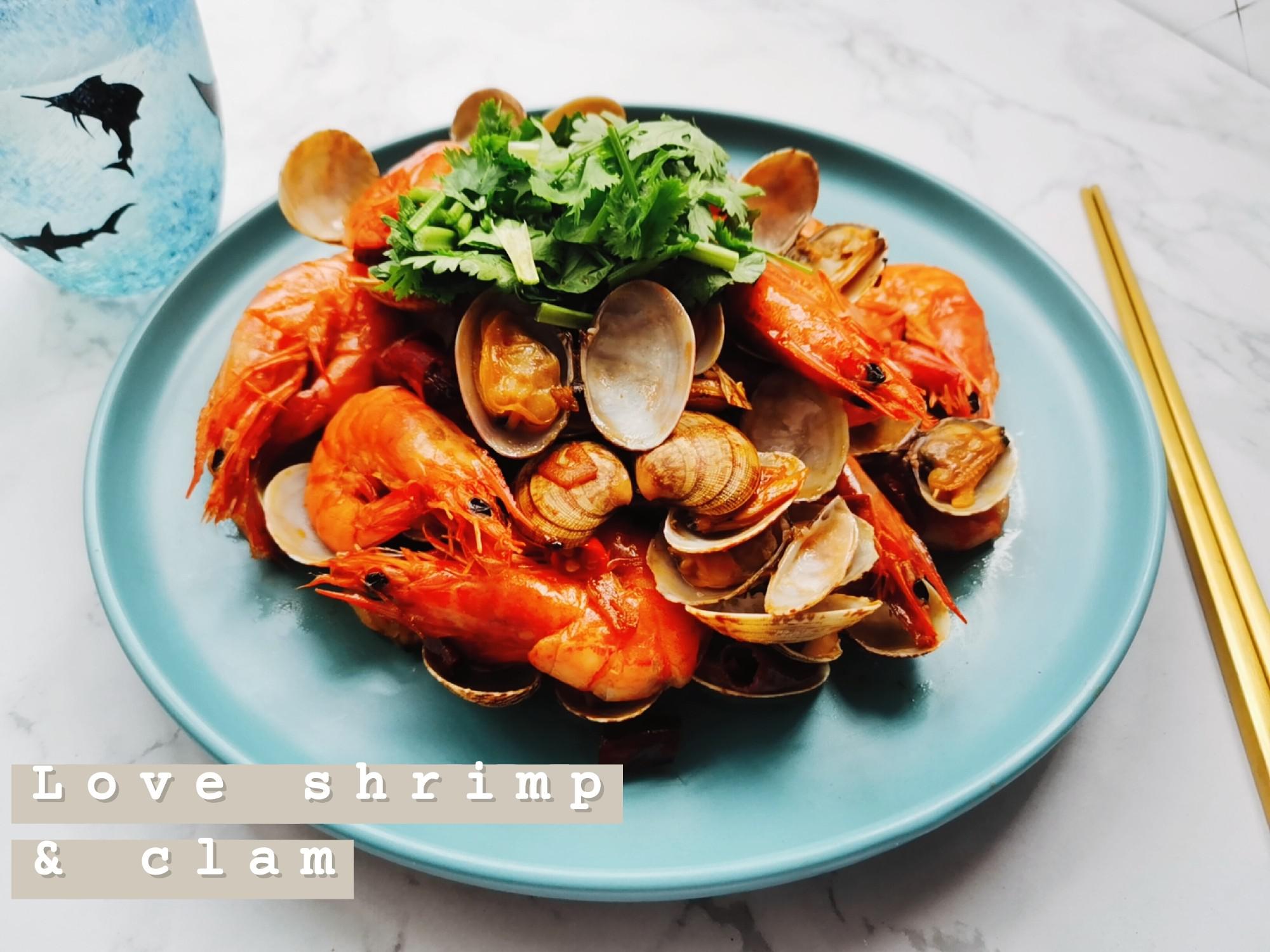 鮮蝦炒花蛤的做法-咸鮮味炒菜譜