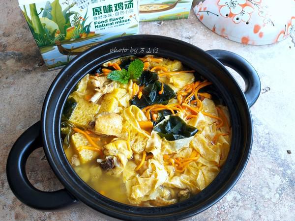 雞湯燉油皮的做法-咸鮮味燉菜譜