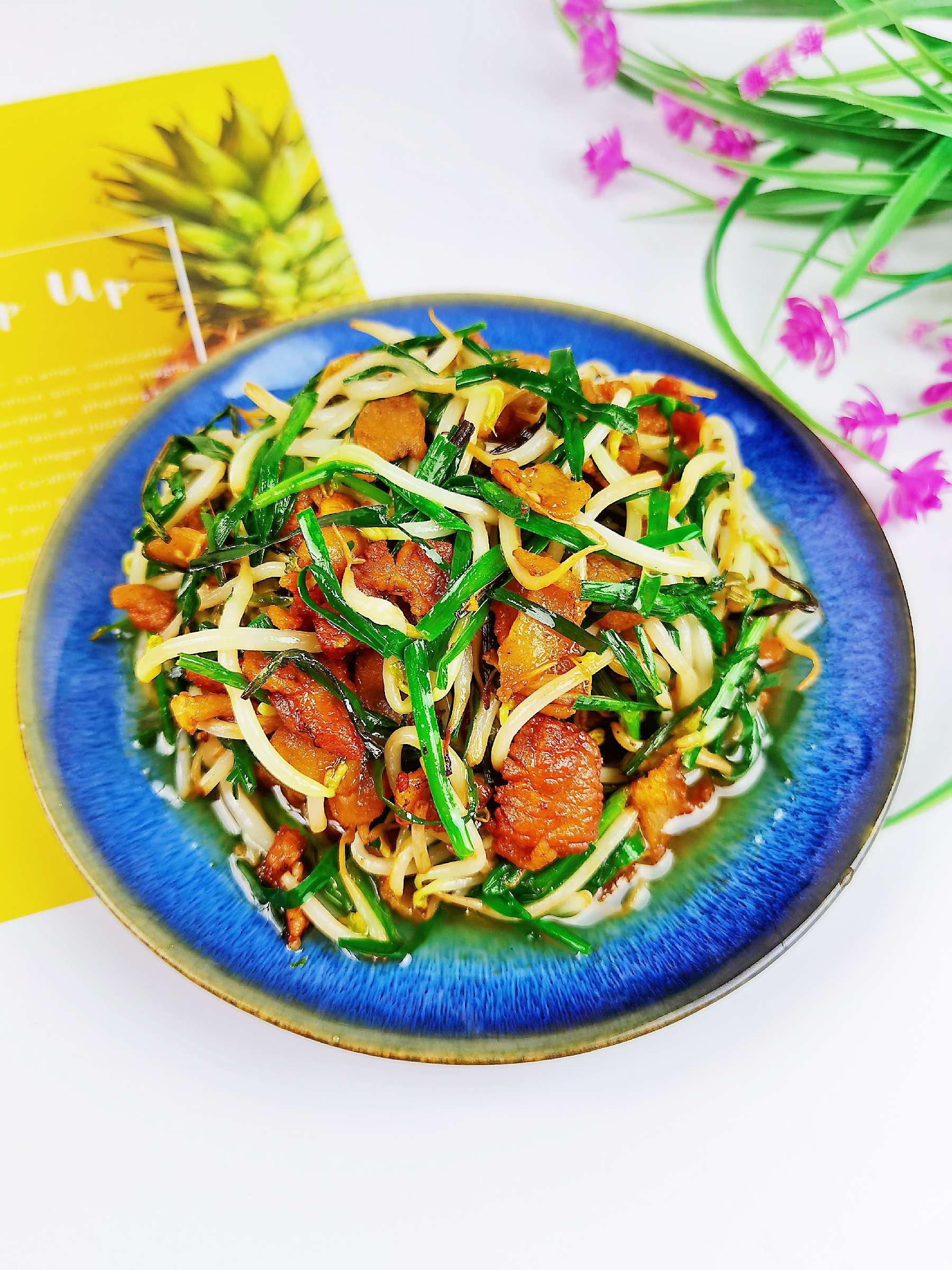 油梭子炒豆芽的做法-咸鮮味炒菜譜