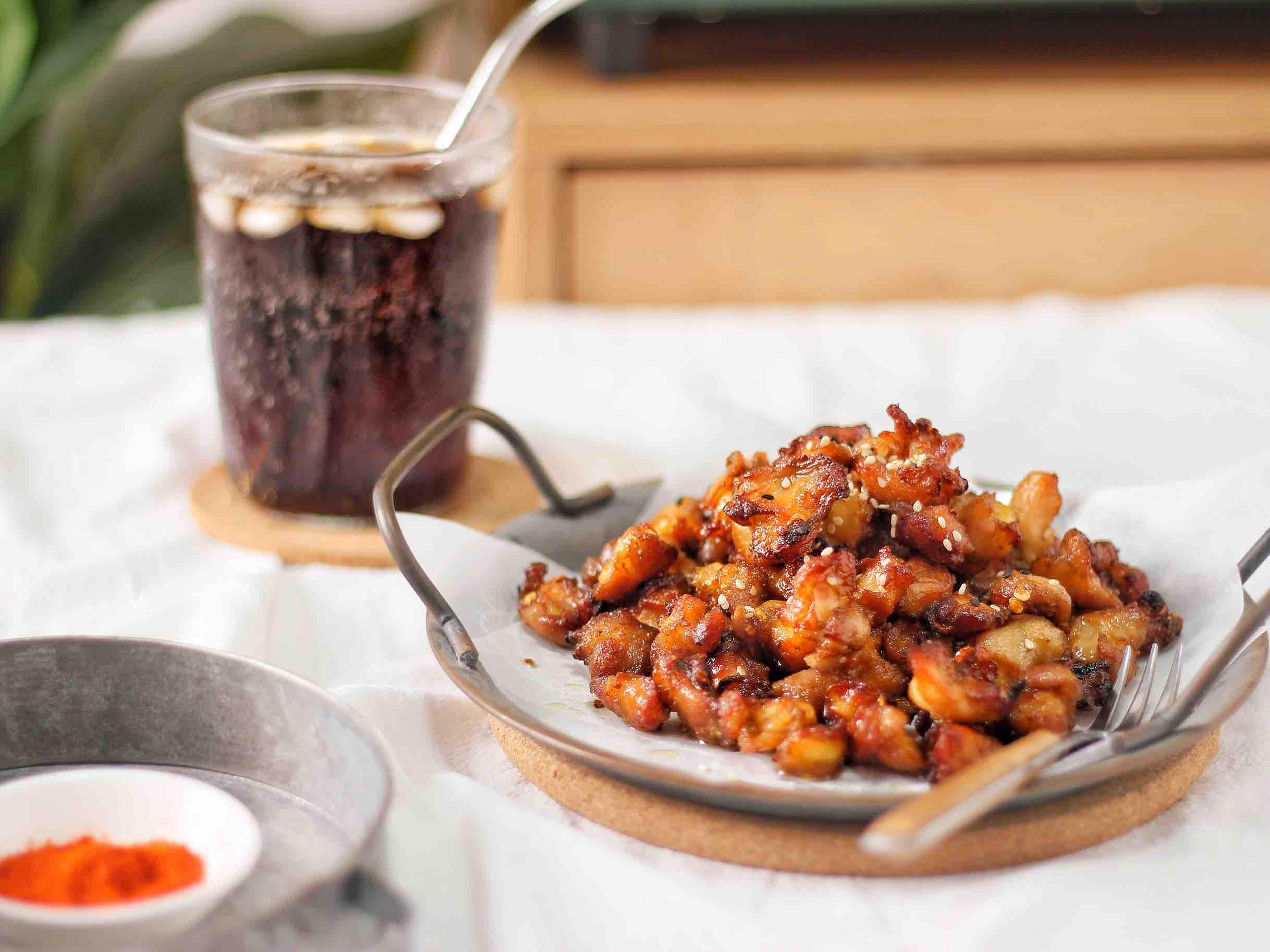 不用一滴油，教你做香酥掌中寶的做法-家常味炸菜譜