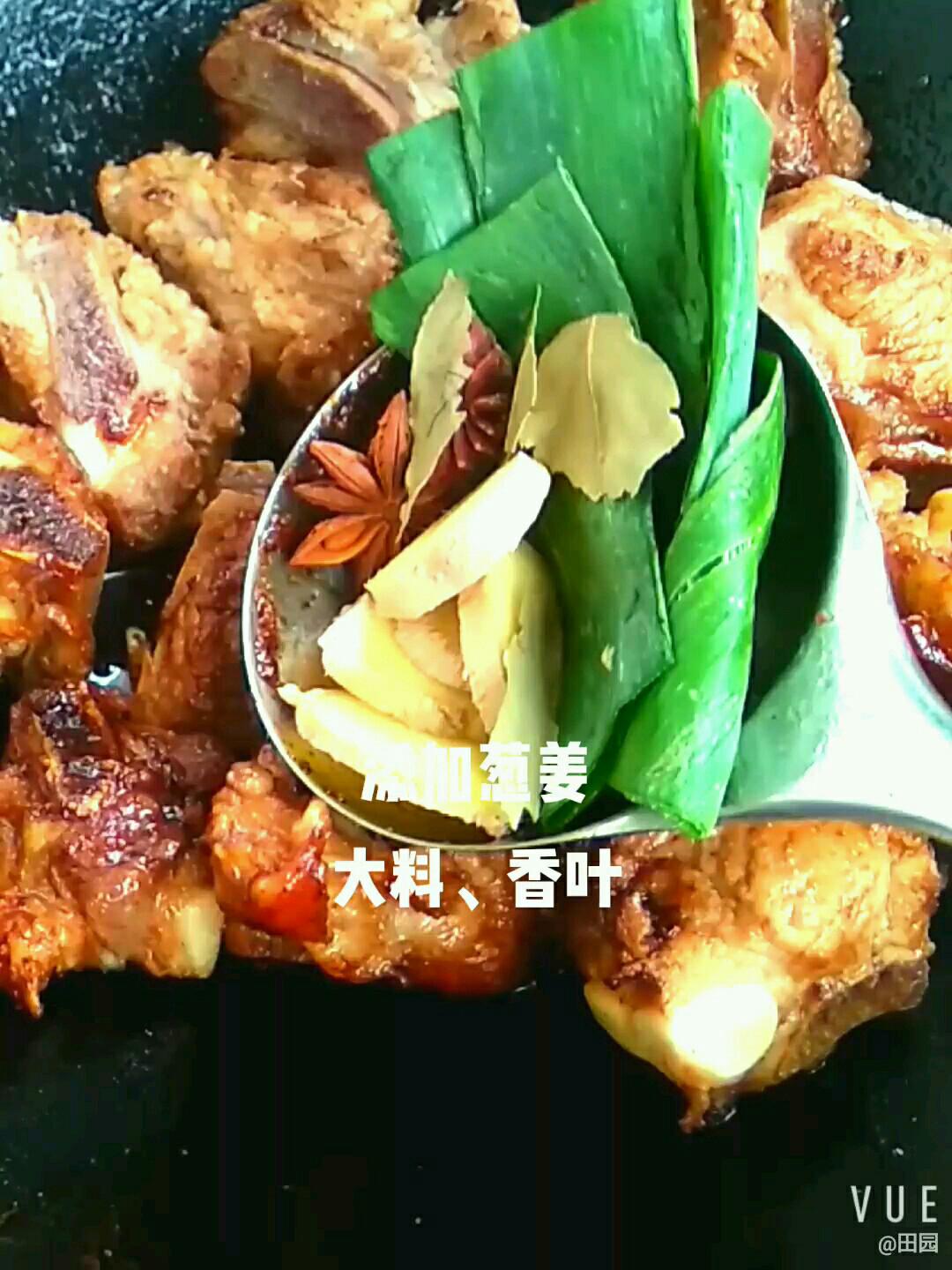 松茸蘑燒排骨的做法-咸鮮味燒菜譜