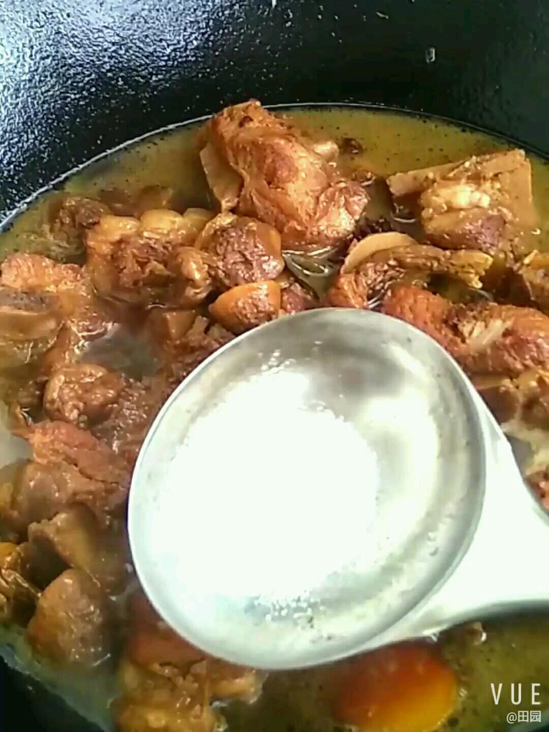 松茸蘑燒排骨的做法-咸鮮味燒菜譜