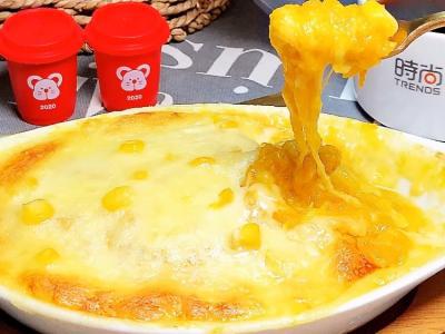 芝士焗玉米南瓜的做法-甜味烤菜譜