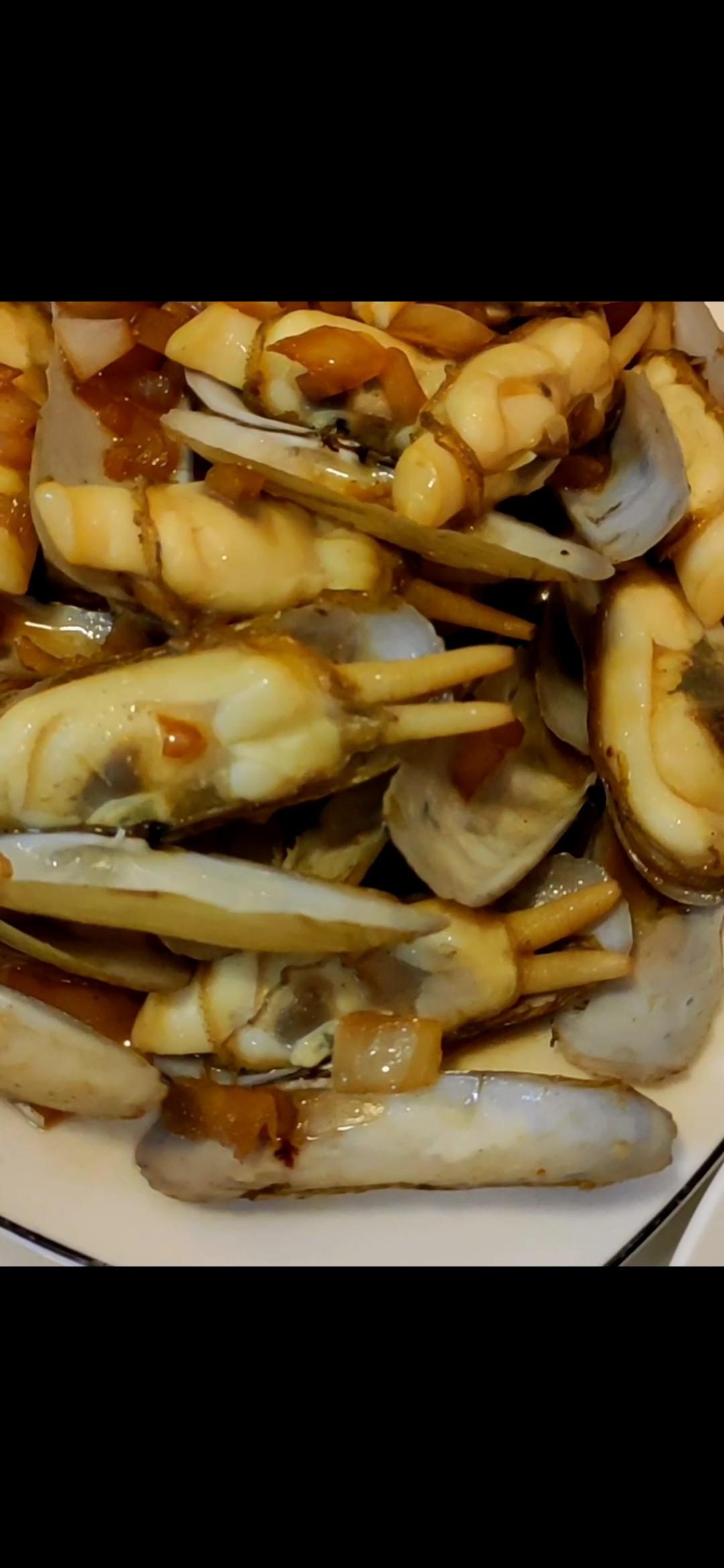 清炒黃蟶的做法-家常味煮菜譜