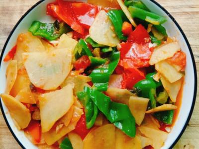 美味土豆片的作法-家常味炒菜譜