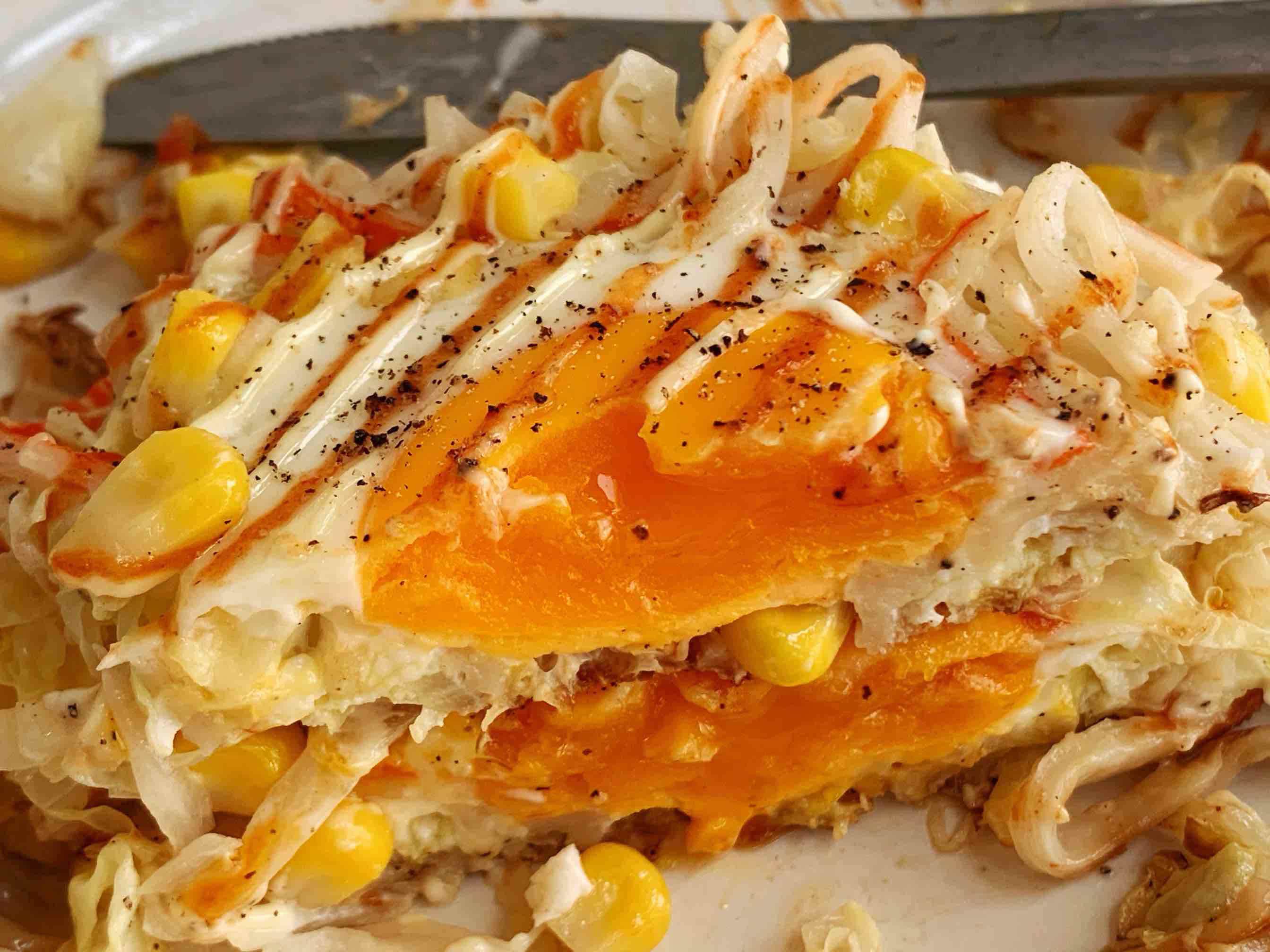 蟹柳包菜窩蛋的做法-家常味煎菜譜