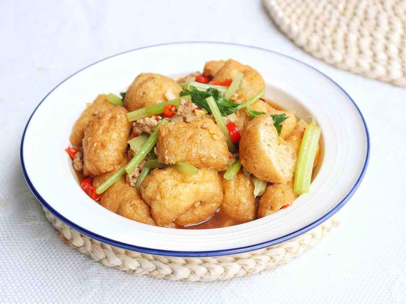 紅燒豆腐泡的做法-家常味燒菜譜