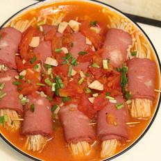 培根金針菇西紅柿湯的做法-家常味煮菜譜