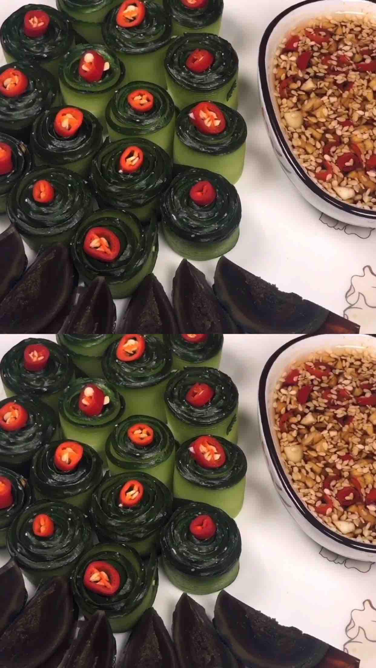 孔雀開屏的做法-酸辣味拌菜譜