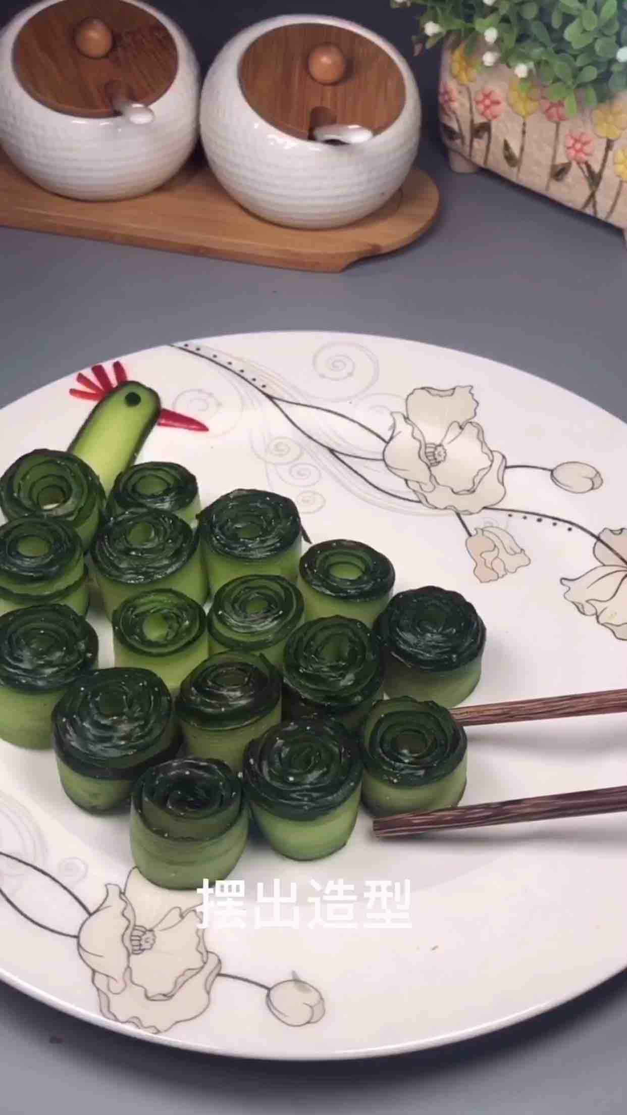 孔雀開屏的做法-酸辣味拌菜譜