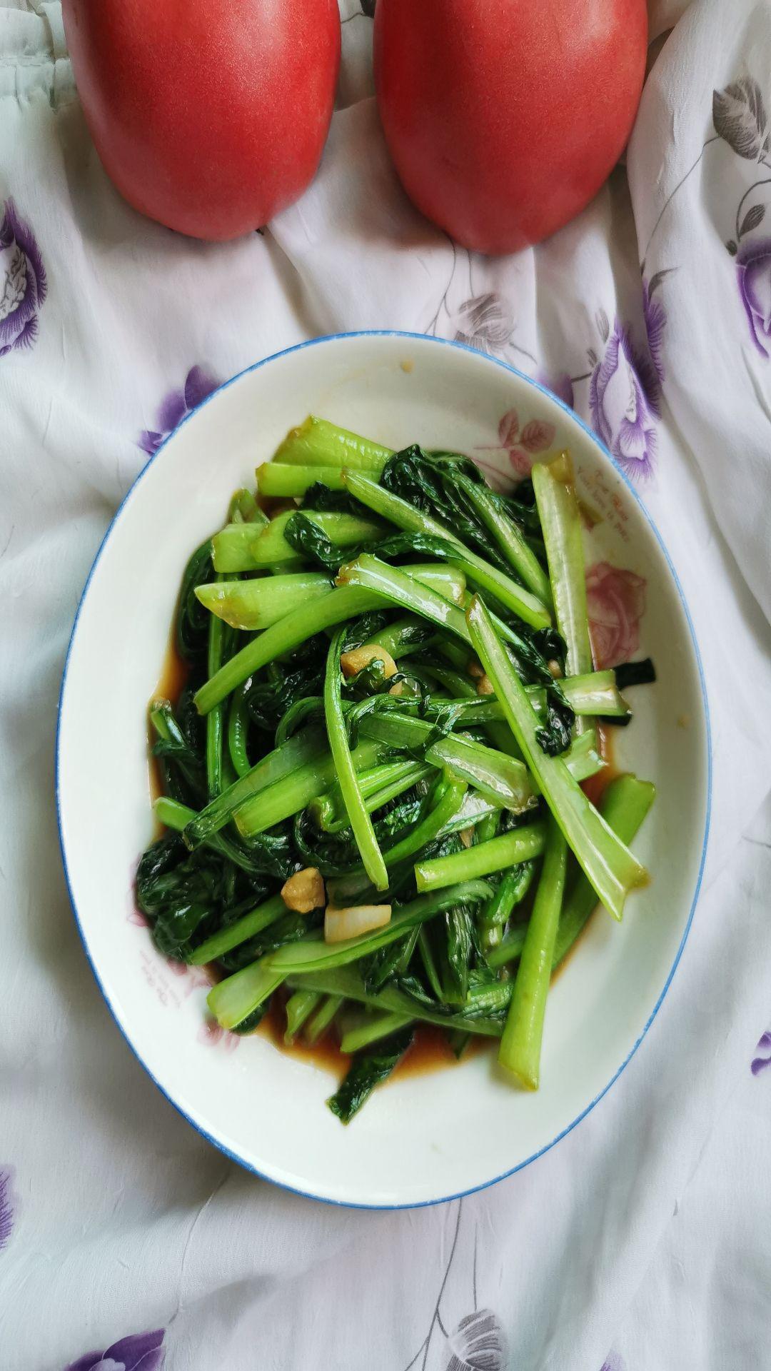 蒜炒菜心的做法-家常味炒菜譜