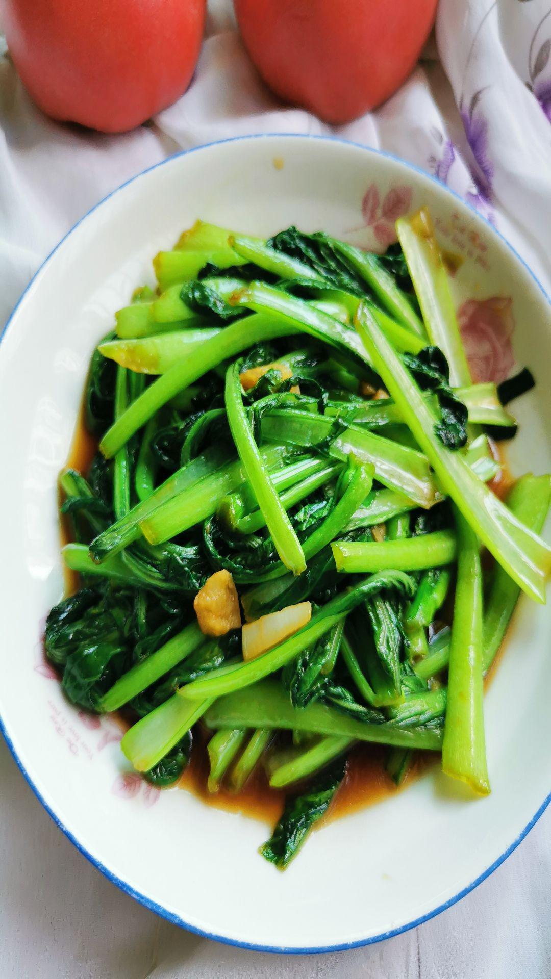 蒜炒菜心的做法-家常味炒菜譜