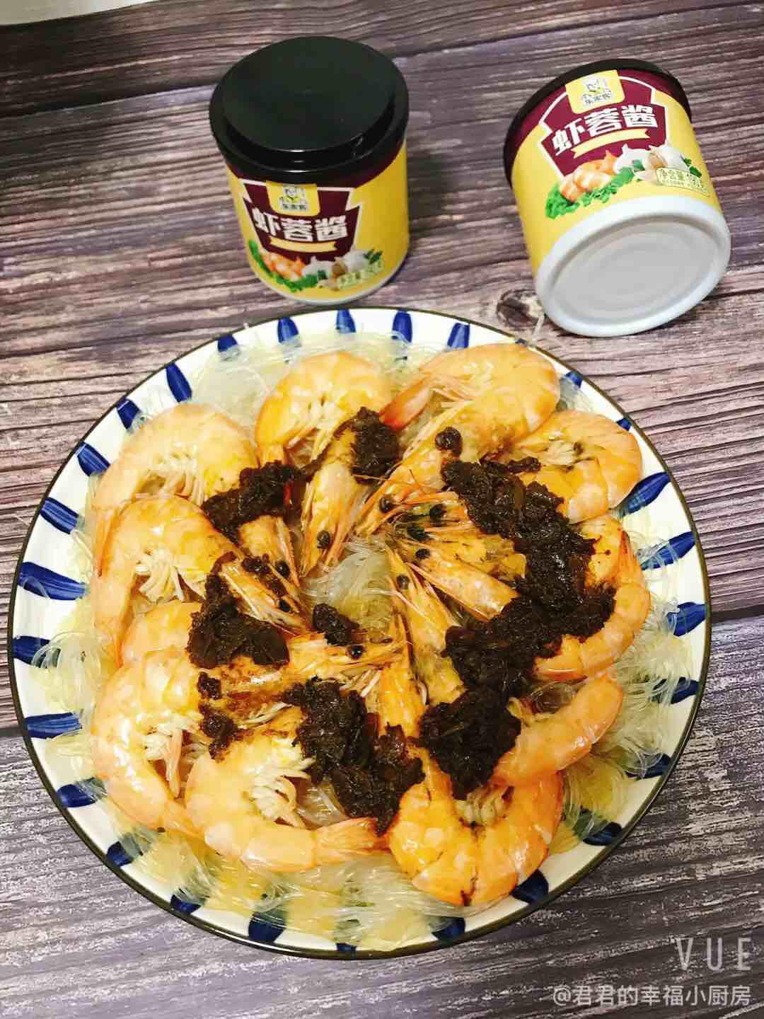 快手又下飯的粉絲蒸大蝦～的做法-咸鮮味蒸菜譜