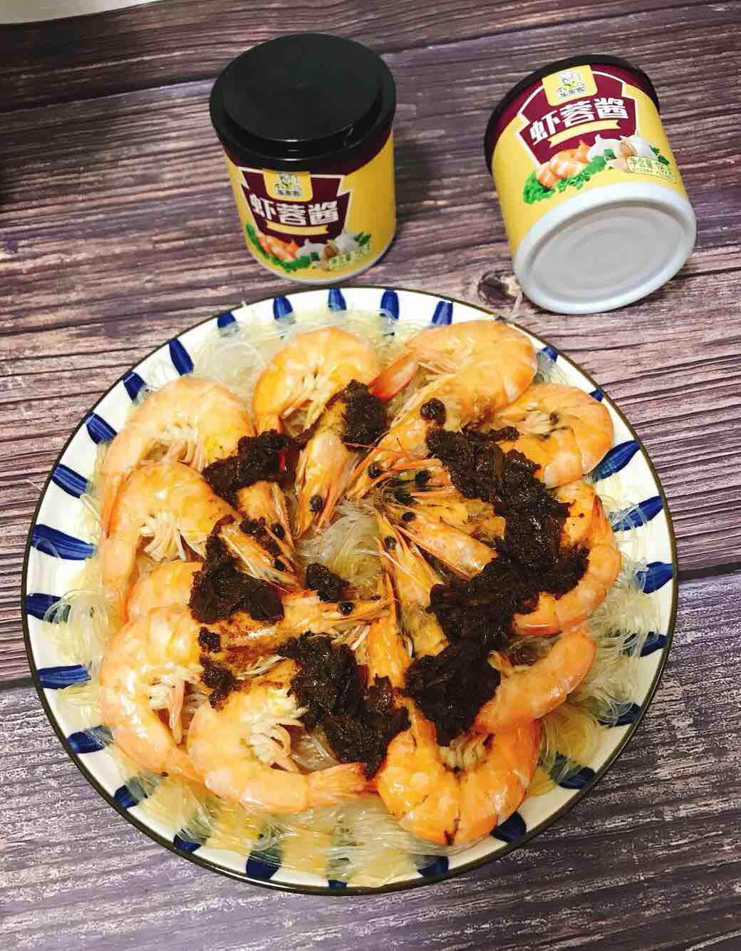 快手又下飯的粉絲蒸大蝦～的做法-咸鮮味蒸菜譜