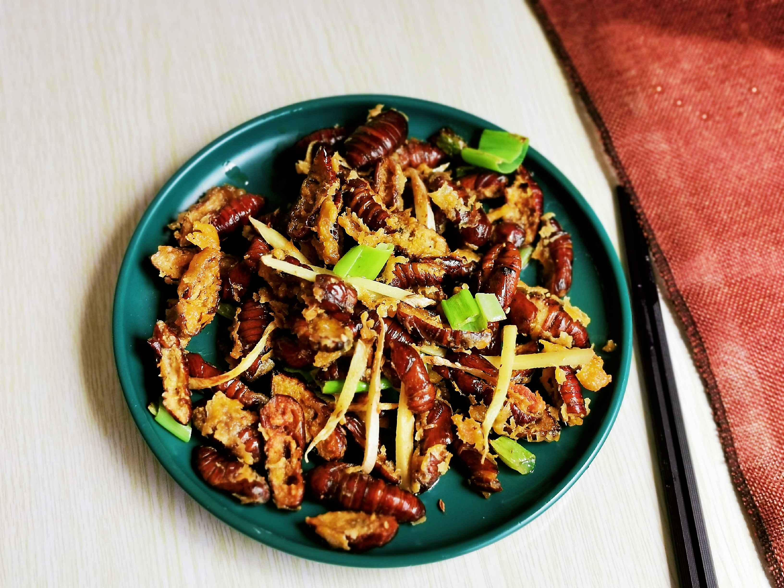 干煸蟬蛹（燒烤味兒）的做法-其它口味干煸菜譜