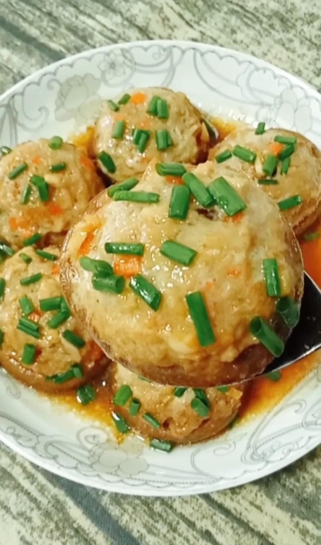 香菇釀肉 (燉）的做法-家常味燉菜譜