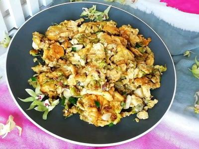 石斛花炒雞蛋的做法-咸鮮味炒菜譜