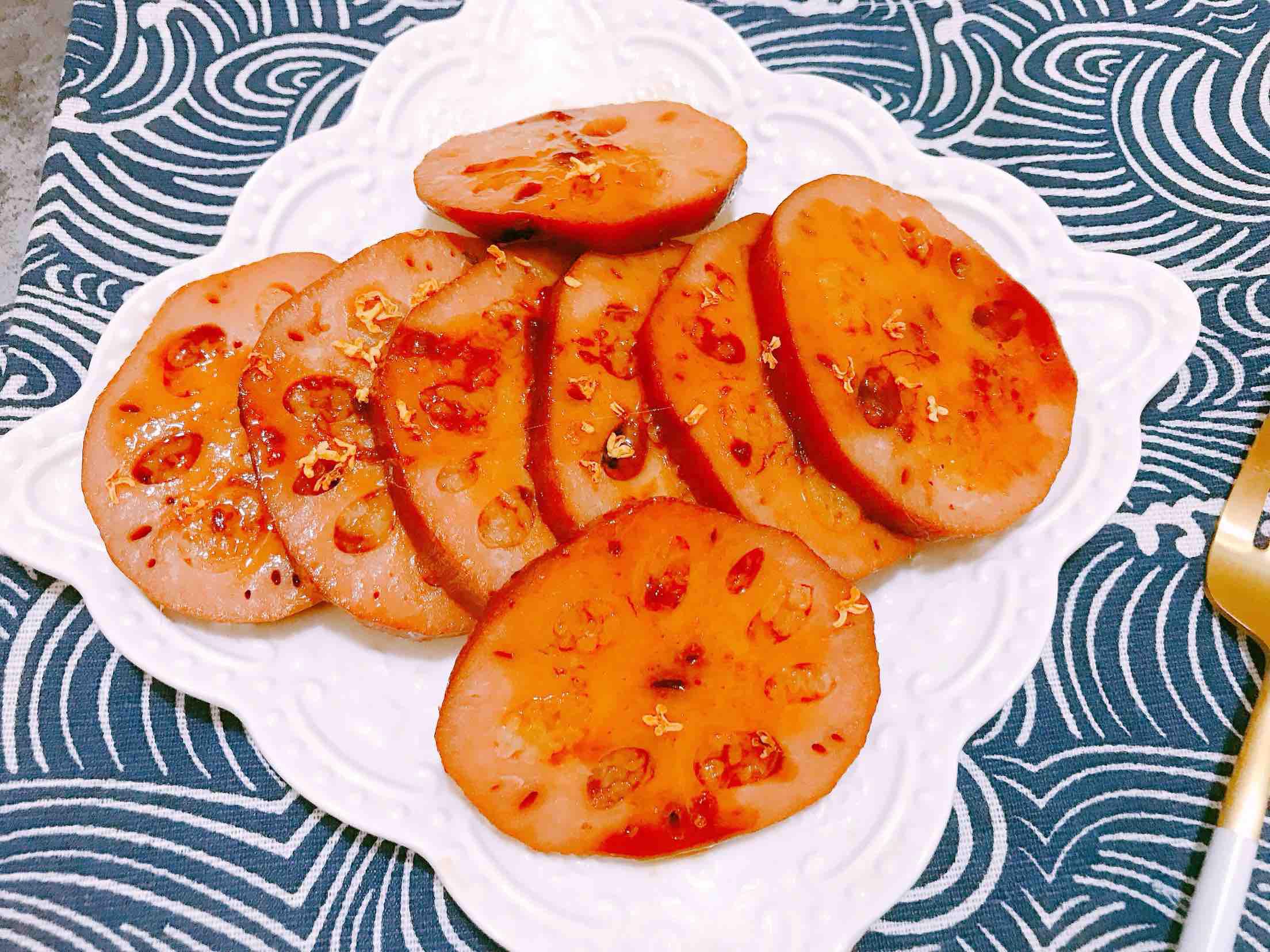 紅糖桂花糯米藕的做法-甜味煮菜譜