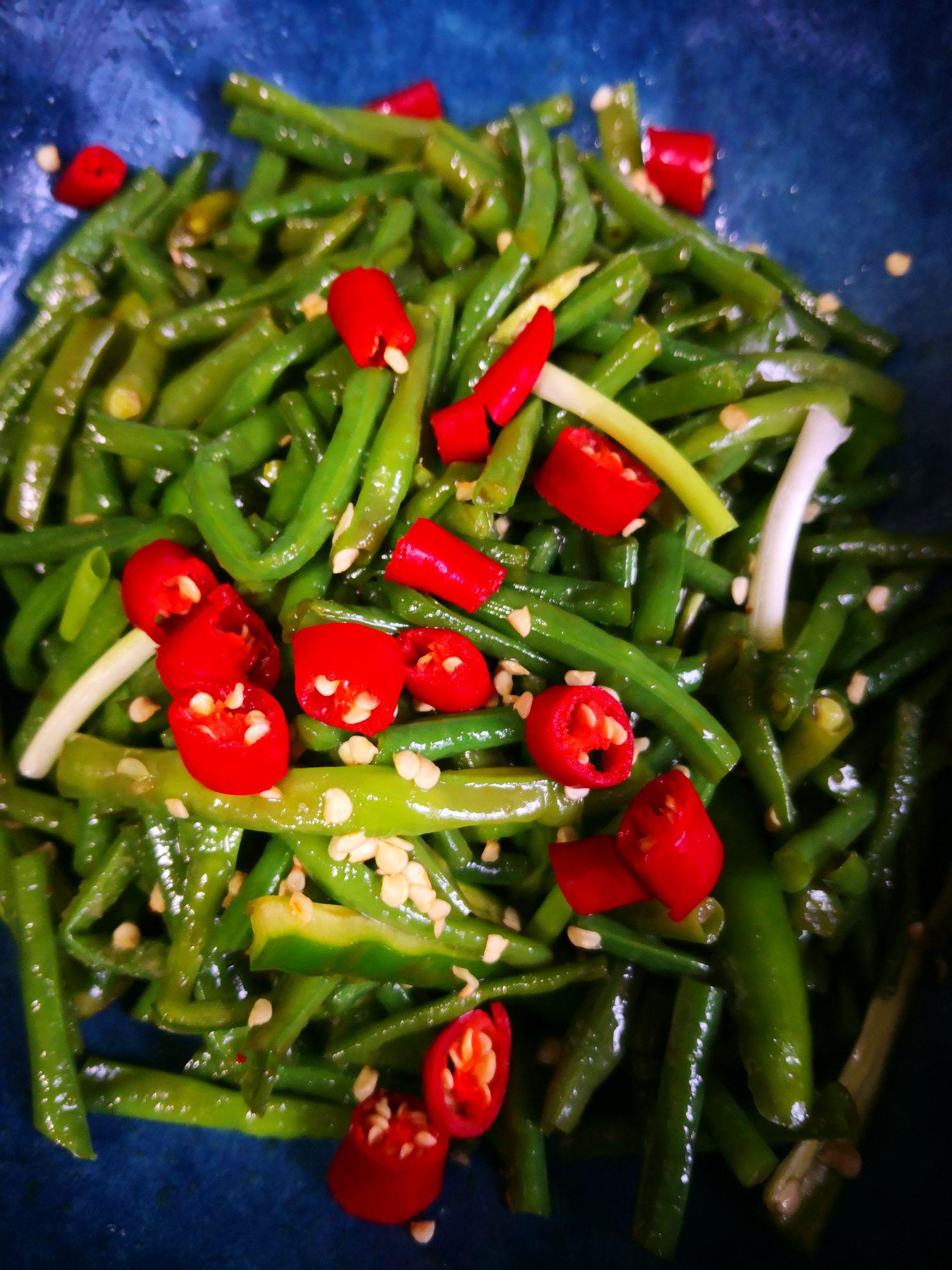 豇豆拌花生米的做法-家常味拌菜譜