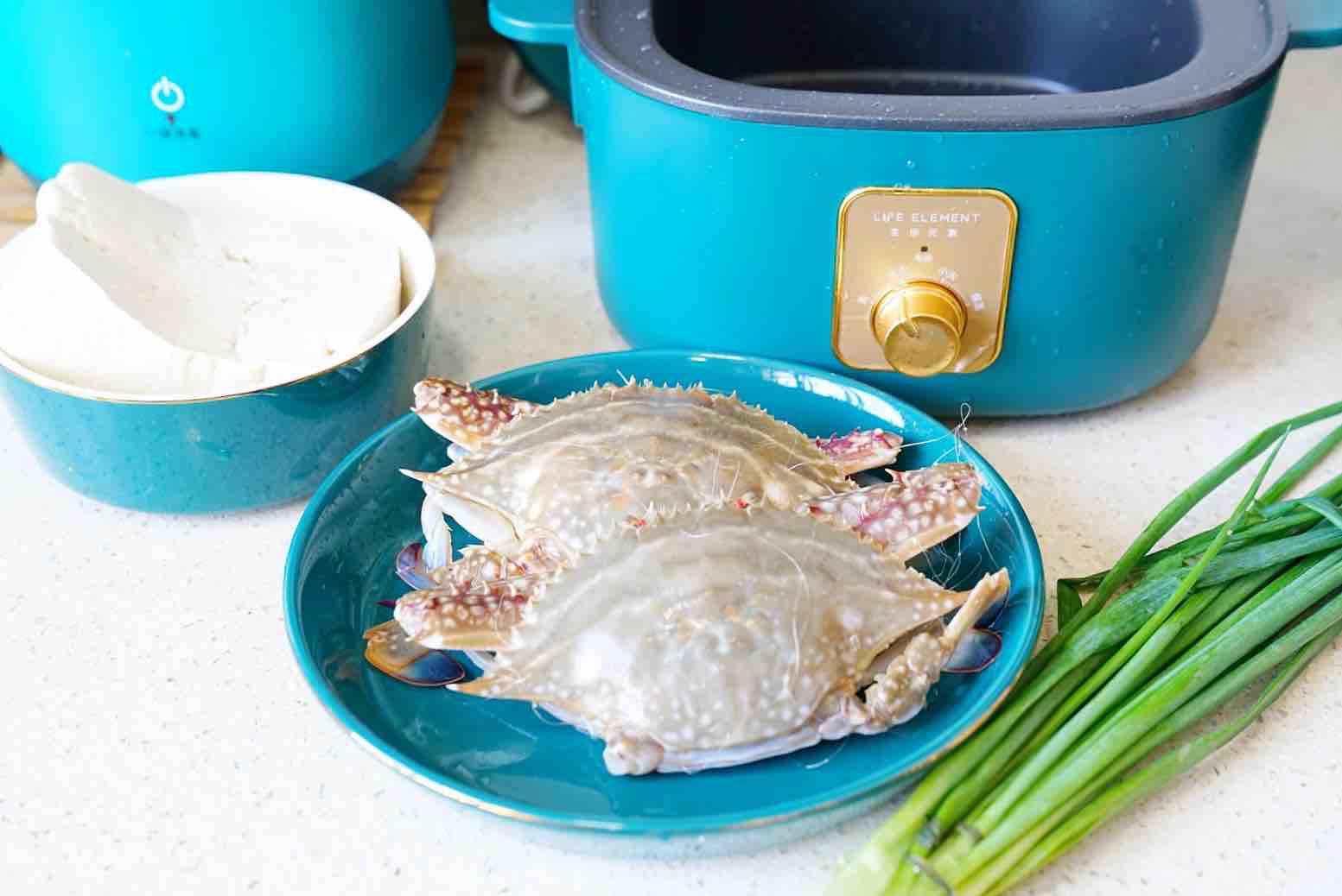 蟹燜豆腐的做法-咸鮮味燜菜譜