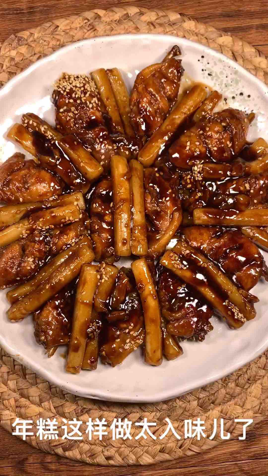 年糕可樂雞翅的做法-甜味煮菜譜