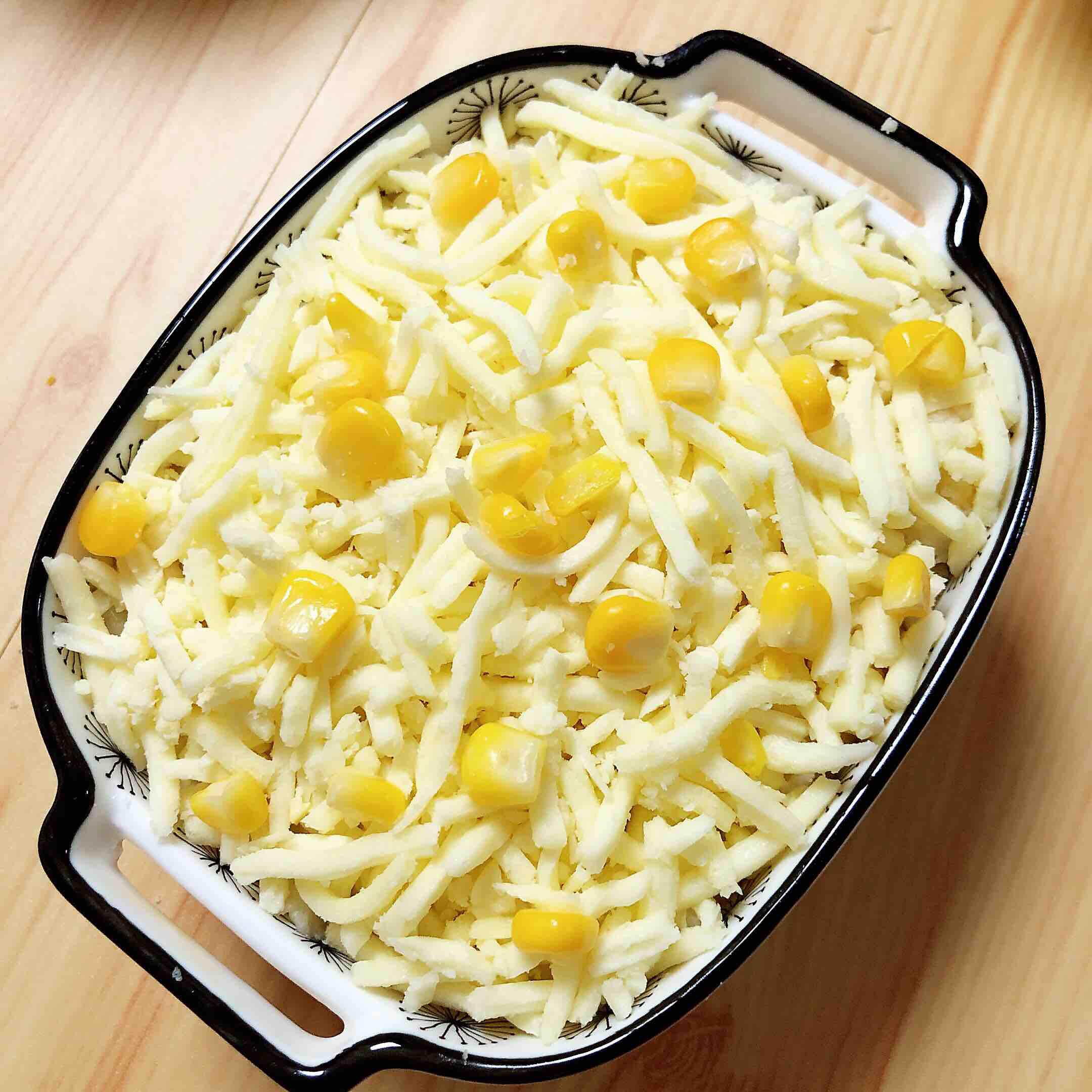 芝士焗玉米土豆泥的做法-黑椒味烤菜譜