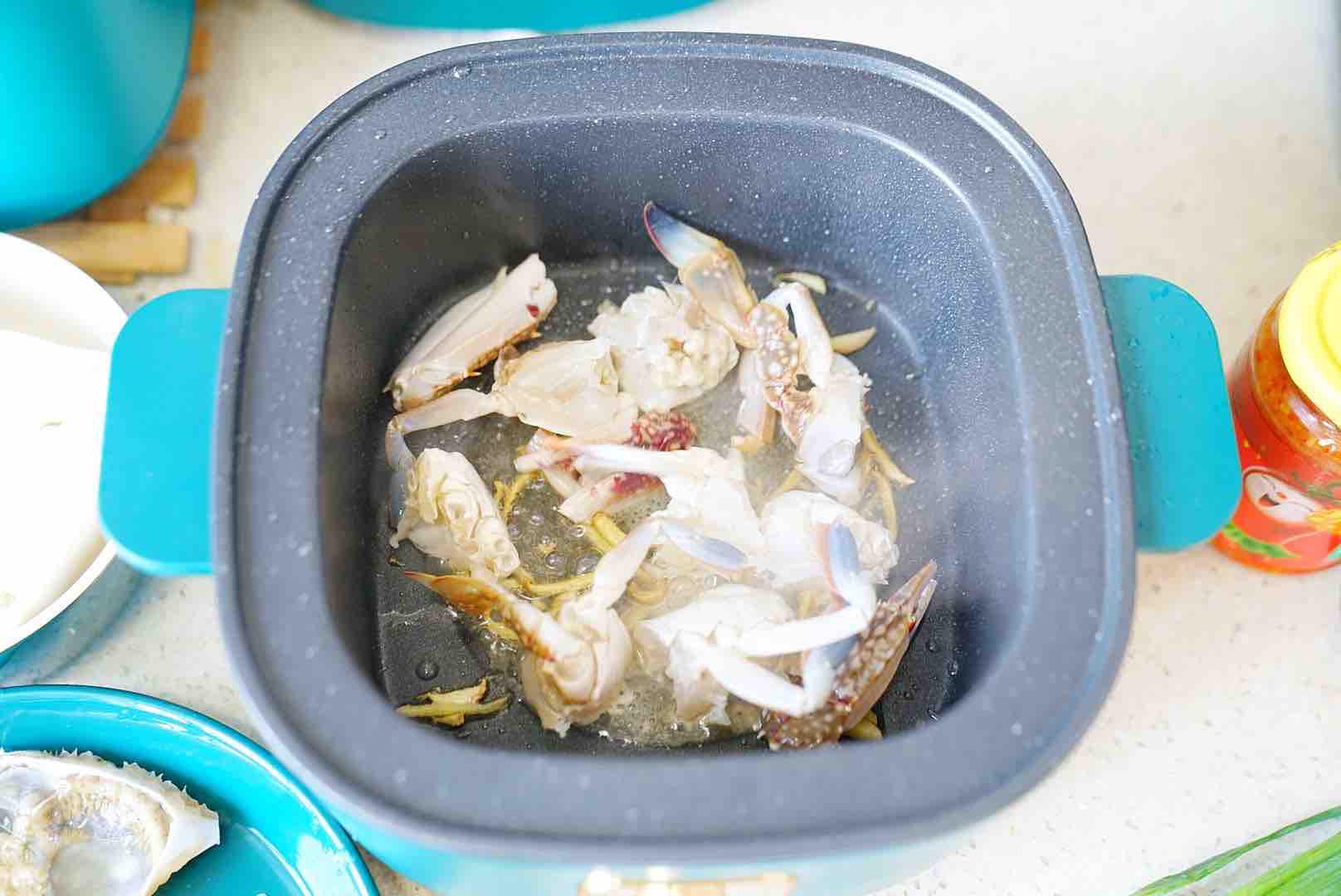 蟹燜豆腐的做法-咸鮮味燜菜譜