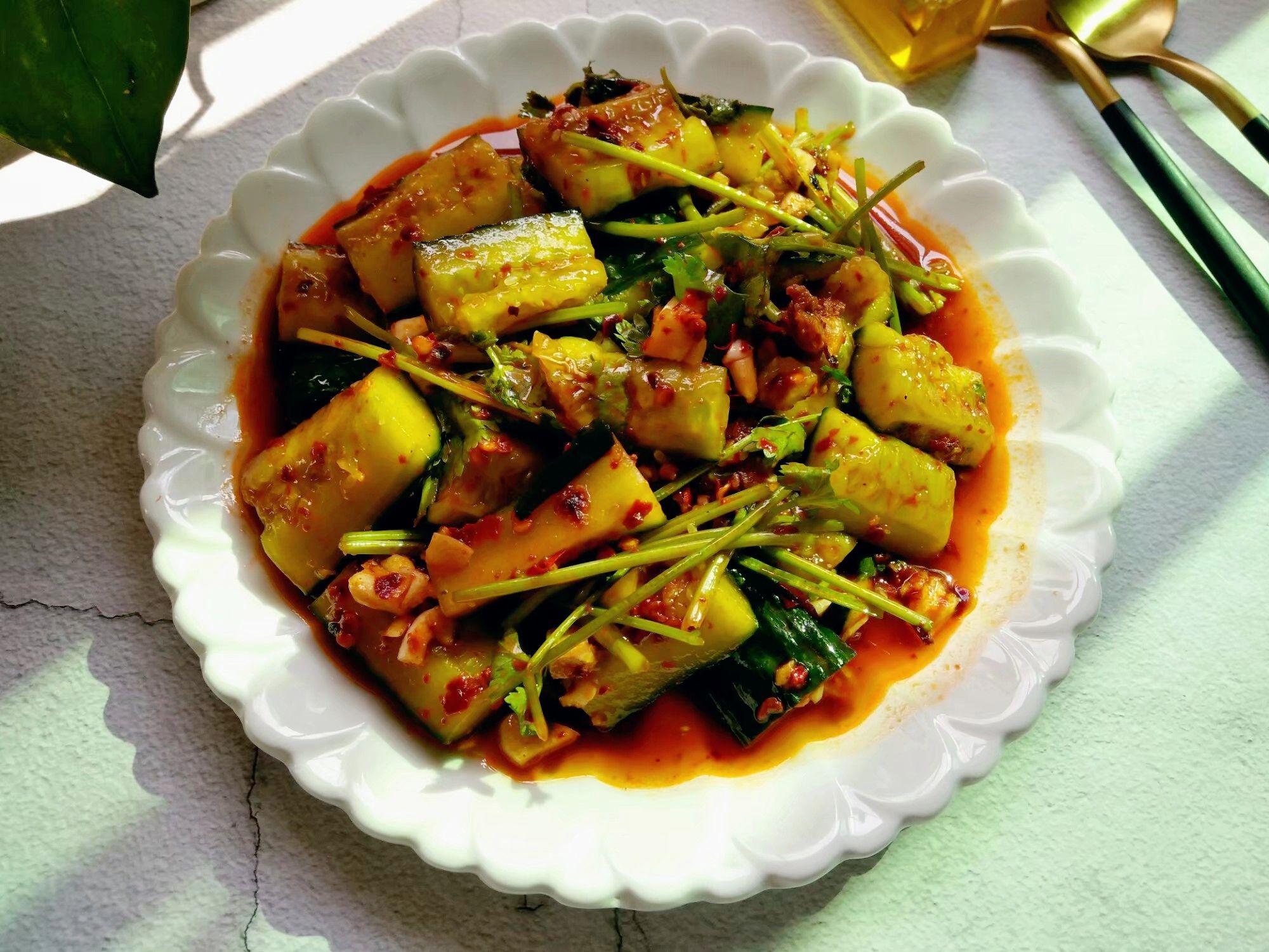 茶油拌黃瓜的做法-酸辣味拌菜譜