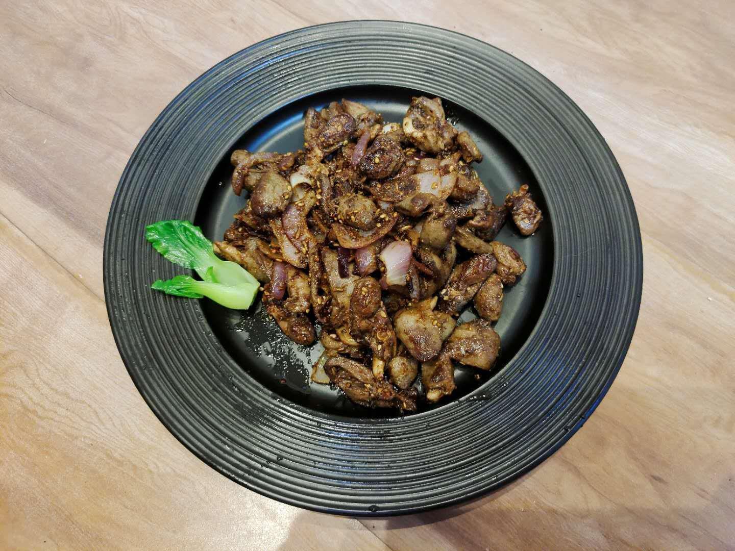 干香孜然雞心的做法-家常味炒菜譜