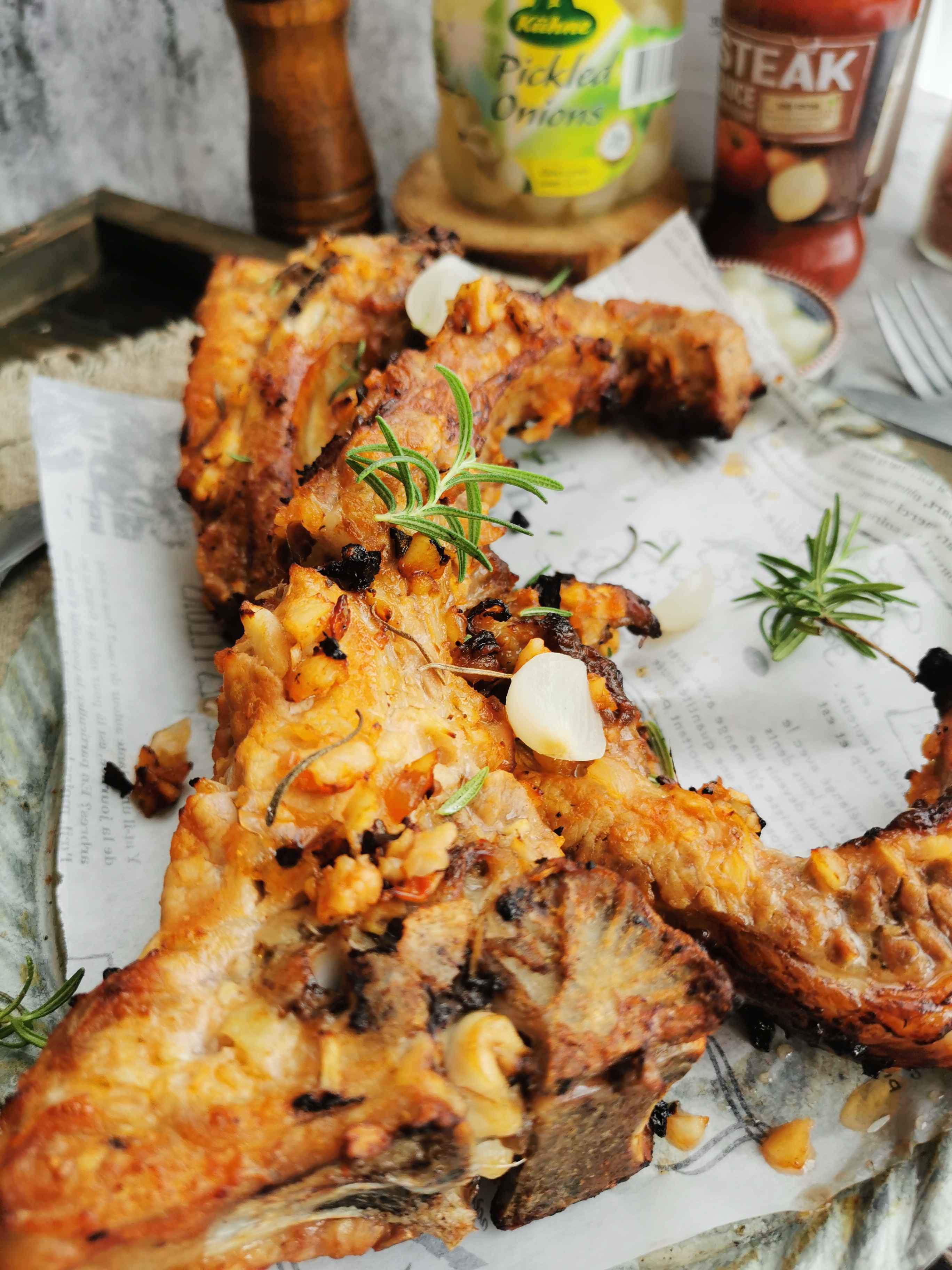 雞尾洋蔥烤豬排的做法-咸鮮味烤菜譜