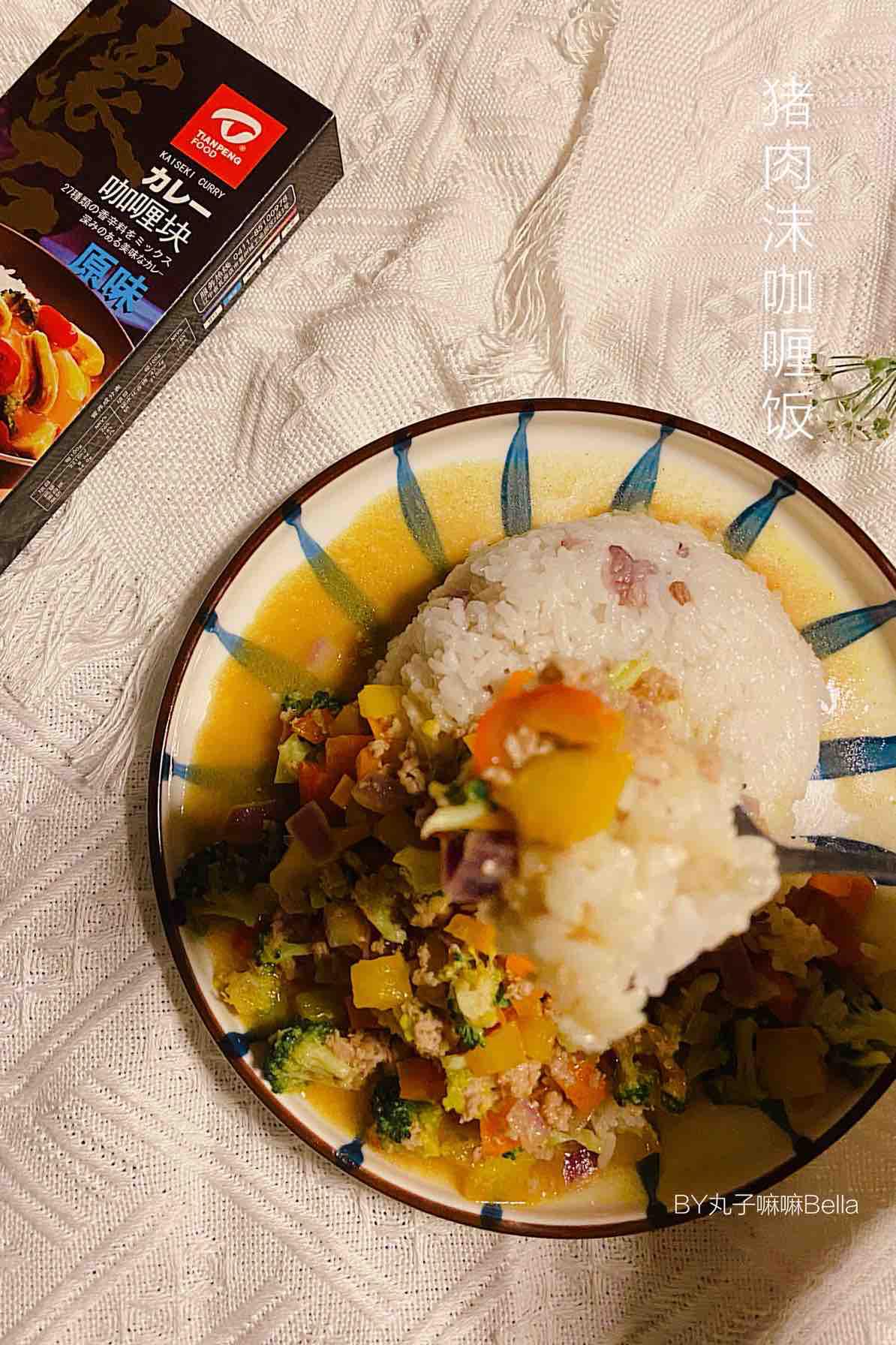 快手下飯好吃又好看～～肉沫咖喱飯的做法-咖喱味炒菜譜